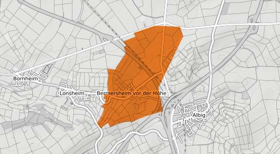 Mietspiegelkarte Bermersheim vor der Hoehe
